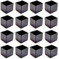16x návleky na nohy stoličky čierne 20x20mm 16x návleky na nohy stoličky čierne 20x20mm