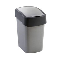 KETER Odpadkový kôš "FLIP BIN" 25 l strieborná/grafitová 47x26x34 cm KETER Odpadkový kôš "FLIP BIN" 25 l strieborná/grafitová 47x26x34 cm