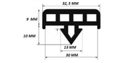 PVC TESNENIE PRE U-PROOF 30X30 mm 50 bežných metrov PVC TESNENIE PRE U-PROOF 30X30 mm 50 bežných metrov