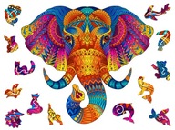 Prémiové drevené puzzle 3D puzzle pre dospelých zvieratká slon L Prémiové drevené puzzle 3D puzzle pre dospelých zvieratká slon L