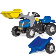 RollyKid Traktor pedál New Holland + TRAILER