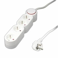 Napájacia lišta, 4 zásuvky, vypínač, 1,5 m, biela Napájacia lišta, 4 zásuvky, vypínač, 1,5 m, biela