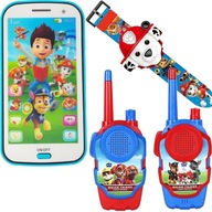 MEGA ZÁCHRANNÁ SÚPRAVA PAW PATROL 3v1 SMARTPHONE + 3D HODINKY + WALKIE TALKIE