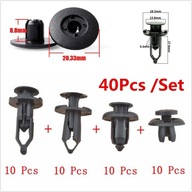 Black Style 40 kusov Lastic Car Push Retainer telo Black Style 40 kusov Lastic Car Push Retainer telo