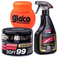 Tmavý a čierny Glaco Roll On Detailer Luxusný lesklý autovosk SOFT99
