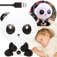 NOČNÁ LAMPA PRE DETI, DARČEK MEDVEĎ PANDA, BIELA NOČNÁ LAMPA PRE DETI, DARČEK MEDVEĎ PANDA, BIELA