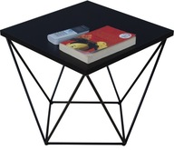 Čierny drôtený konferenčný stolík Loft Black Top