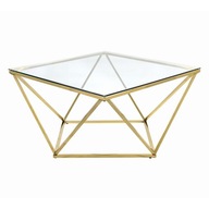 Zlatý diamantový príležitostný stolík 80x80x46cm