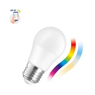 WIFI E27 5W LED RGB guľová žiarovka, SMART aplikácia