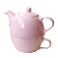 Ružový čínsky keramický čajník 400ml i
