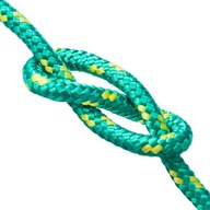 Splietané polypropylénové lano, zelené, 6mm, 100m