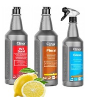 Clinex GLASS liquid W3 Sanit FLORAL Citro SET
