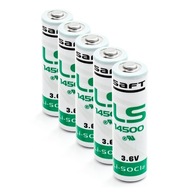 5x Saft LS14500 LS 14500 3,6V AA R6 lítiové batérie 5x Saft LS14500 LS 14500 3,6V AA R6 lítiové batérie