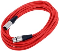 Kábel XLR mikrofónový kábel XLR 10 m červený Kábel XLR mikrofónový kábel XLR 10 m červený