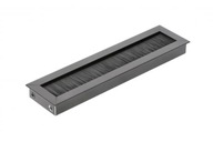 Káblový vstup Káblová priechodka Obdĺžniková matná čierna 51x180mm Káblový vstup Káblová priechodka Obdĺžniková matná čierna 51x180mm