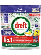 DREFT Platinum All in One Kapsule do umývačky riadu 75 ks Citrón