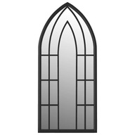 Záhradné zrkadlo, čierne, 100x45 cm, žehlička