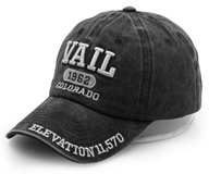 Vintage čierna baseballová čiapka VAIL