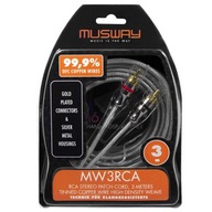 Musway MW3RCA RCA-RCA kábel 3 metre OFC meď 99,9% Musway MW3RCA RCA-RCA kábel 3 metre OFC meď 99,9%