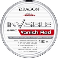 Spletená šnúra Dragon Invisible Vanish Red 0,14 12,7 kg
