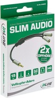 SLIM InLine Jack 3,5 mm - Jack 3,5 mm x2 kábel 0,15 m strieborný (S-99250) SLIM InLine Jack 3,5 mm - Jack 3,5 mm x2 kábel 0,15 m strieborný (S-99250)