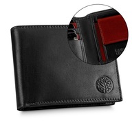 BETLEWSKI Malá pánska kožená peňaženka s RFID kartami BETLEWSKI Malá pánska kožená peňaženka s RFID kartami