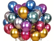 Chrómové lesklé zmiešané balóny 10 palcov 50 ks Silvestrovská balónová dekorácia Chrómové lesklé zmiešané balóny 10 palcov 50 ks Silvestrovská balónová dekorácia