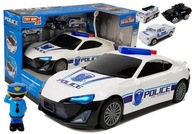 Policajný úložný box do auta Garáž 2v1 Policajt Malé autá Zvukové svetlá