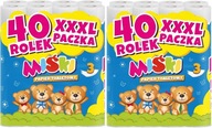 Toaletný papier BEARS 80 roliek, 3 vrstvy Toaletný papier BEARS 80 roliek, 3 vrstvy