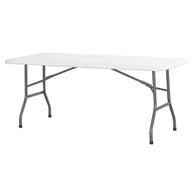 Biely rozkladací cateringový stôl 180x74cm do 150kg