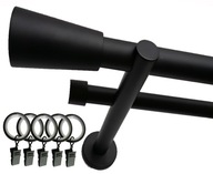 Dvojitá záclonová tyč BLACK LOFT Fi25+19/120cm žabky Dvojitá záclonová tyč BLACK LOFT Fi25+19/120cm žabky