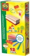 Farebná školská krieda na tabuľu so špongiou 12 farieb SES CREATIVE 00208