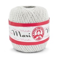 Šnúrka Maxi Metallic 1003 biela + strieborná Šnúrka Maxi Metallic 1003 biela + strieborná