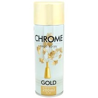 Farba v spreji s chrómovým efektom 200 ml zlatá Farba v spreji s chrómovým efektom 200 ml zlatá