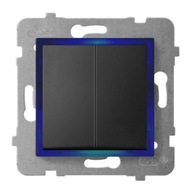 DVOJITÝ SPÍNACÍ MODUL ČIERNEJ LED BEZ RÁMU DVOJITÝ SPÍNACÍ MODUL ČIERNEJ LED BEZ RÁMU