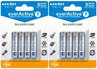 8x BATÉRIE R03 AAA 800 mAh EVERACTIVE