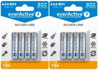 8x BATÉRIE R03 AAA 800 mAh EVERACTIVE