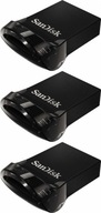 SanDisk Ultra Fit 128GB USB 3.1 flash disk čierny x3