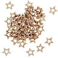 Vianočný stromček Drevené vianočné ozdoby Hviezdy 4 cm 50 ks Vianočný stromček Drevené vianočné ozdoby Hviezdy 4 cm 50 ks