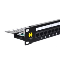 Patch panel 19'' 24-portová kat. 5e UTP pevná polica Patch panel 19'' 24-portová kat. 5e UTP pevná polica