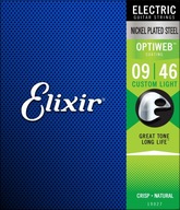 Elixir 19027 Optiweb Custom Light Strings 9-46 strun pre elektrickú gitaru Elixir 19027 Optiweb Custom Light Strings 9-46 strun pre elektrickú gitaru