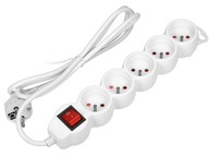 5-cestný predlžovací kábel ORNO 2P+Z OR-AE-13150/W/1,5M 5-cestný predlžovací kábel ORNO 2P+Z OR-AE-13150/W/1,5M