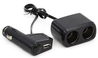 Rozbočovač do zapaľovača 2+1 USB 12/24 Rozbočovač do zapaľovača 2+1 USB 12/24