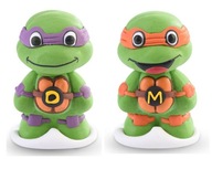 Cukrová figúrka korytnačiek Ninja Donatello a Michelangelo, 2 kusy Cukrová figúrka korytnačiek Ninja Donatello a Michelangelo, 2 kusy