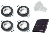 Sada halogénových LED svetiel 4x + spínač žiaroviek Sada halogénových LED svetiel 4x + spínač žiaroviek