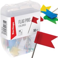 Špendlíky na vlajky, farebné vlajky, 50 kusov