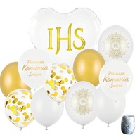 Sada 11 srdiečok IHS Communion Balloons Sada 11 srdiečok IHS Communion Balloons