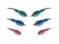 Audio-Video RCA 3xRCA 3m komponentný RGB kábel Audio-Video RCA 3xRCA 3m komponentný RGB kábel