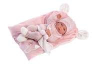 Bábika 73860 baby Nica na ružovej deke, 38 cm