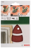 BOSCH Sada brúsnych papierov 102 mm G80 10 ks.
